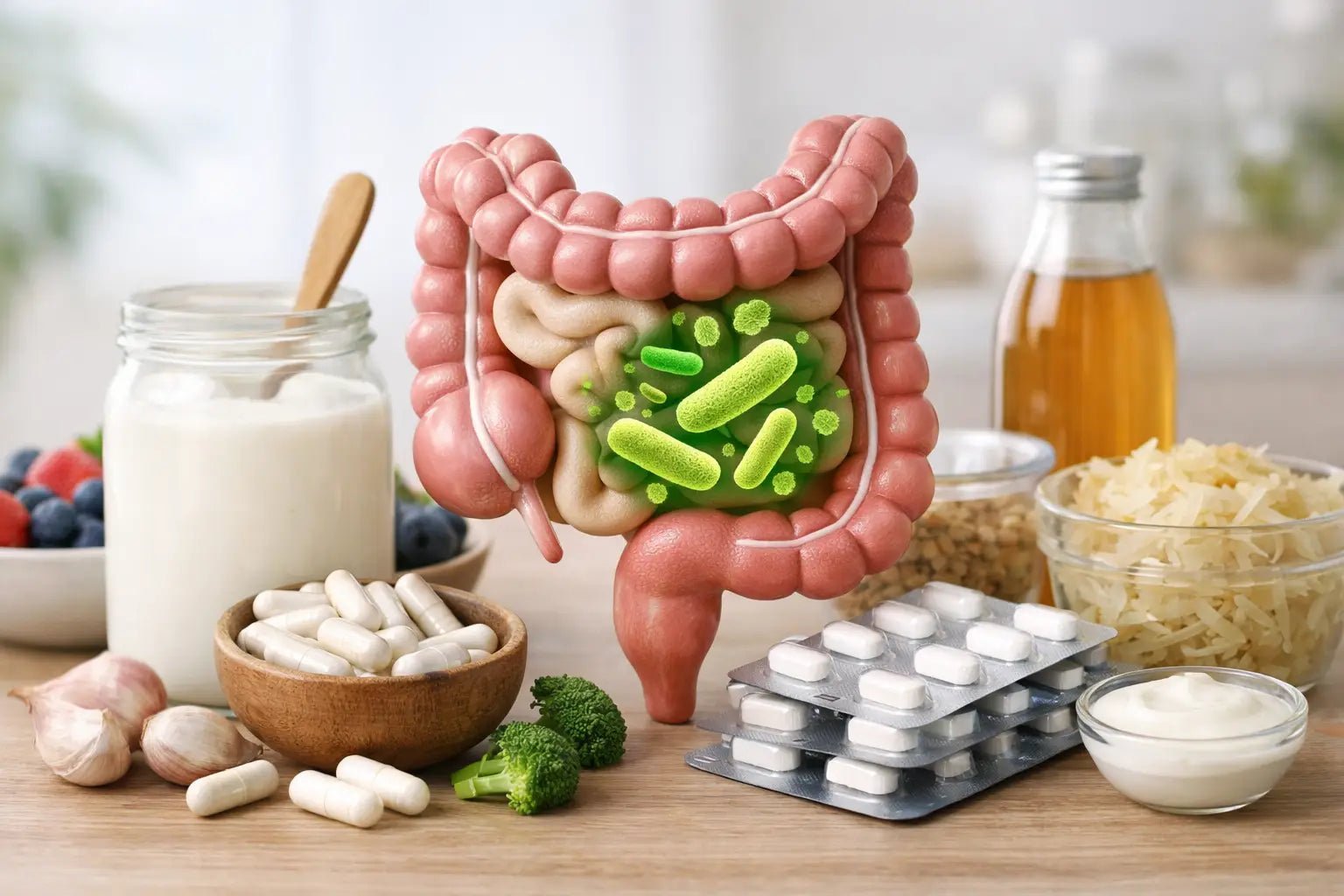Beispiel für Darmaufbau nach Antibiotika