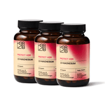 Zehn Magnesium-Kapseln von H3R LAB in einer transparenten Verpackung, auf weißem Hintergrund liegend.