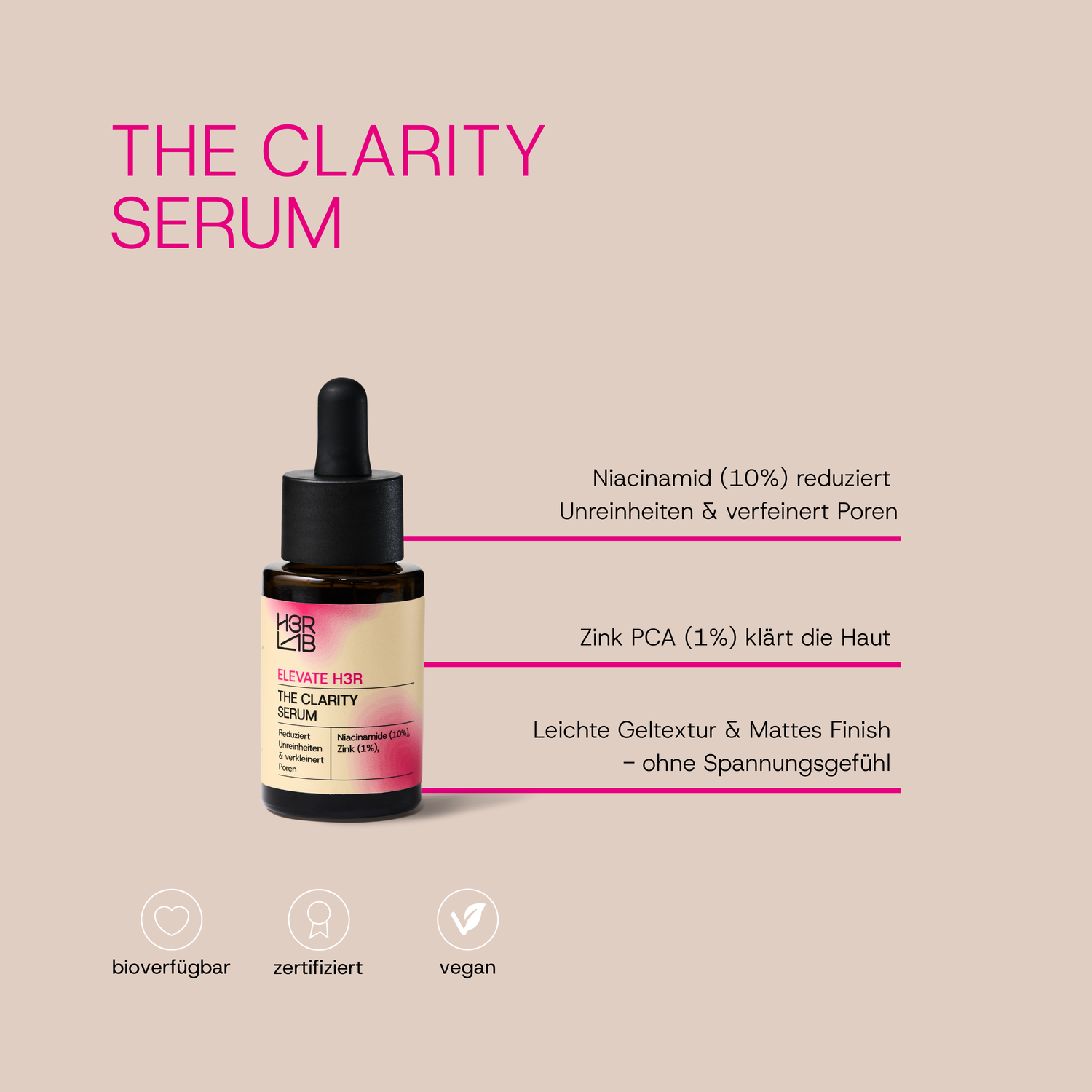 The Clarity Serum mit Niacinamid (30ml)