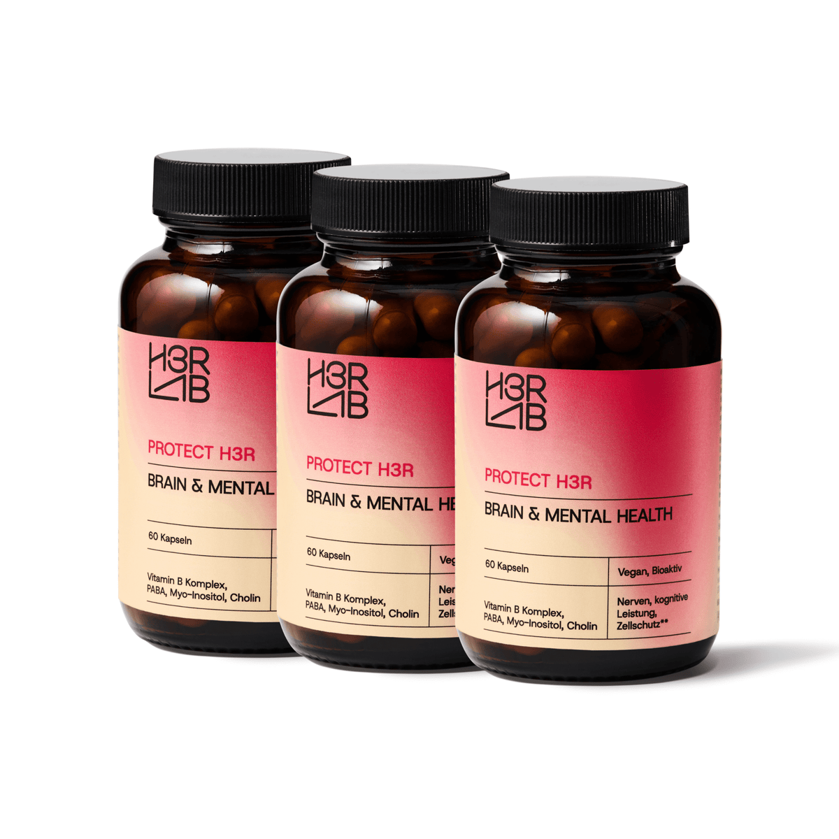 H3R LAB Gehirn und mental Gesundheit, anschauliche Illustration eines Gehirns mit Fokus auf mentale Gesundheit