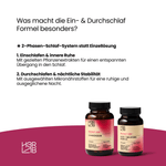 H3R LAB Einschlaf & Durchschlaf Duo in einer Verpackung, natürliche Nahrungsergänzung für besseren Schlaf, Gelb- und Grüntöne