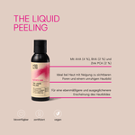 H3R LAB exfolierendes Peeling mit AHA, BHA und Zink, sichtbare Textur und Inhaltsstoffe in der Flasche