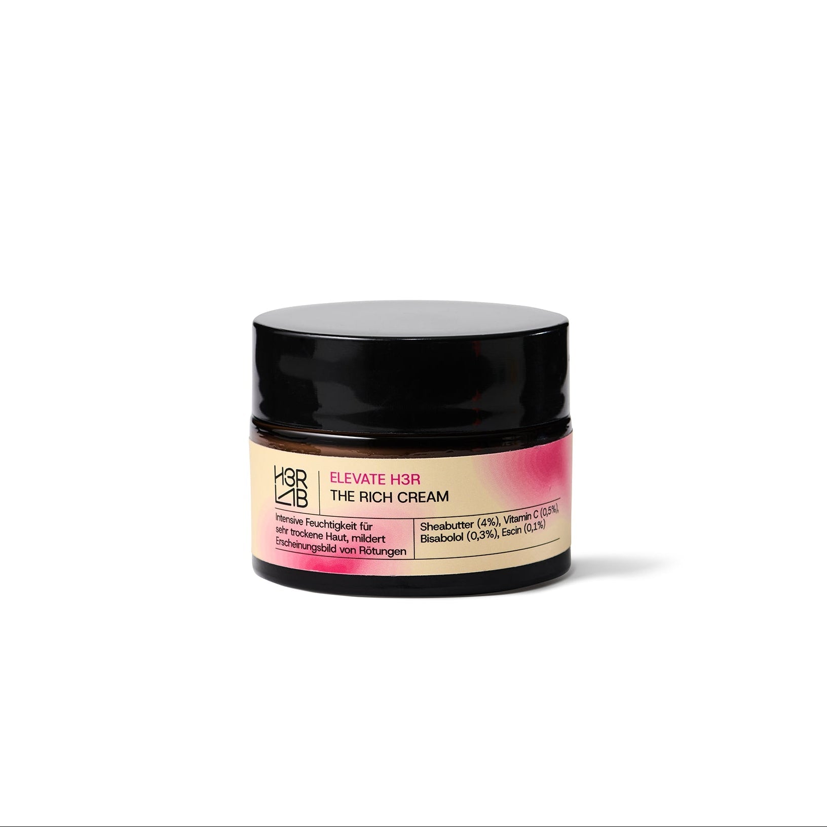 H3R LAB The Rich Cream mit Sheabutter, 50ml, für Haut und Haar, cremige Textur in einer eleganten Verpackung.