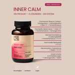 H3R LAB Inner Calm Nahrungsergänzungsmittel in Flasche, natürliche Inhaltsstoffe, entspannender Kräutertee, entspannende Stimmung
