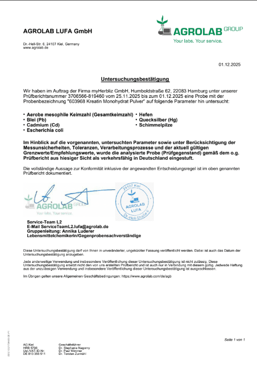 H3R LAB Kreatin Monohydrat Pulver in transparentem Beutel, feines Pulver für Muskelaufbau und Leistungssteigerung
