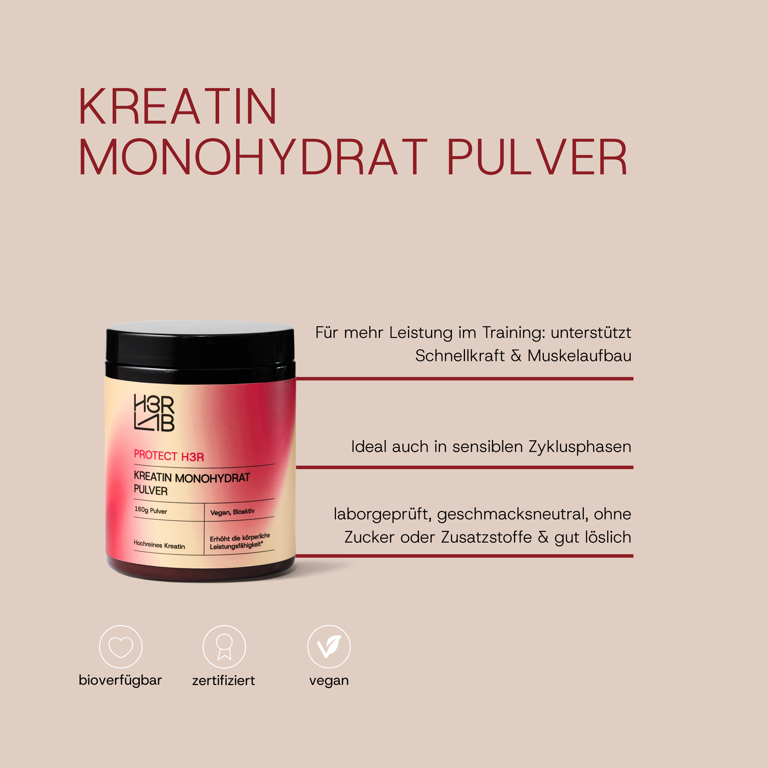 KREATIN MONOHYDRAT PULVER (150g)