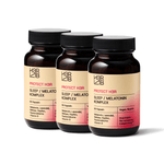 H3R LAB Sleep/Melatonin Komplex 1mg, braune Kapseln in einer weißen Verpackung, entspannender Schlafunterstützung