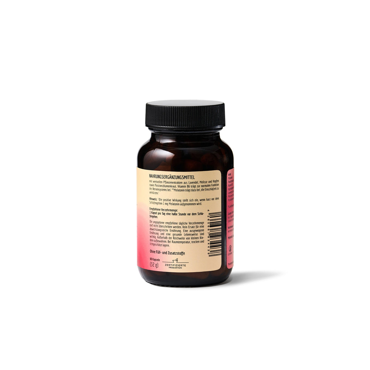 H3R LAB Sleep/Melatonin Komplex, 1 mg, Gelkapseln zur Unterstützung des gesunden Schlafs, Nahaufnahme der Verpackung