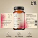 H3R LAB Sleep/Melatonin Komplex 1mg, Kapseln, Nahaufnahme der Verpackung und Produktbeschreibung