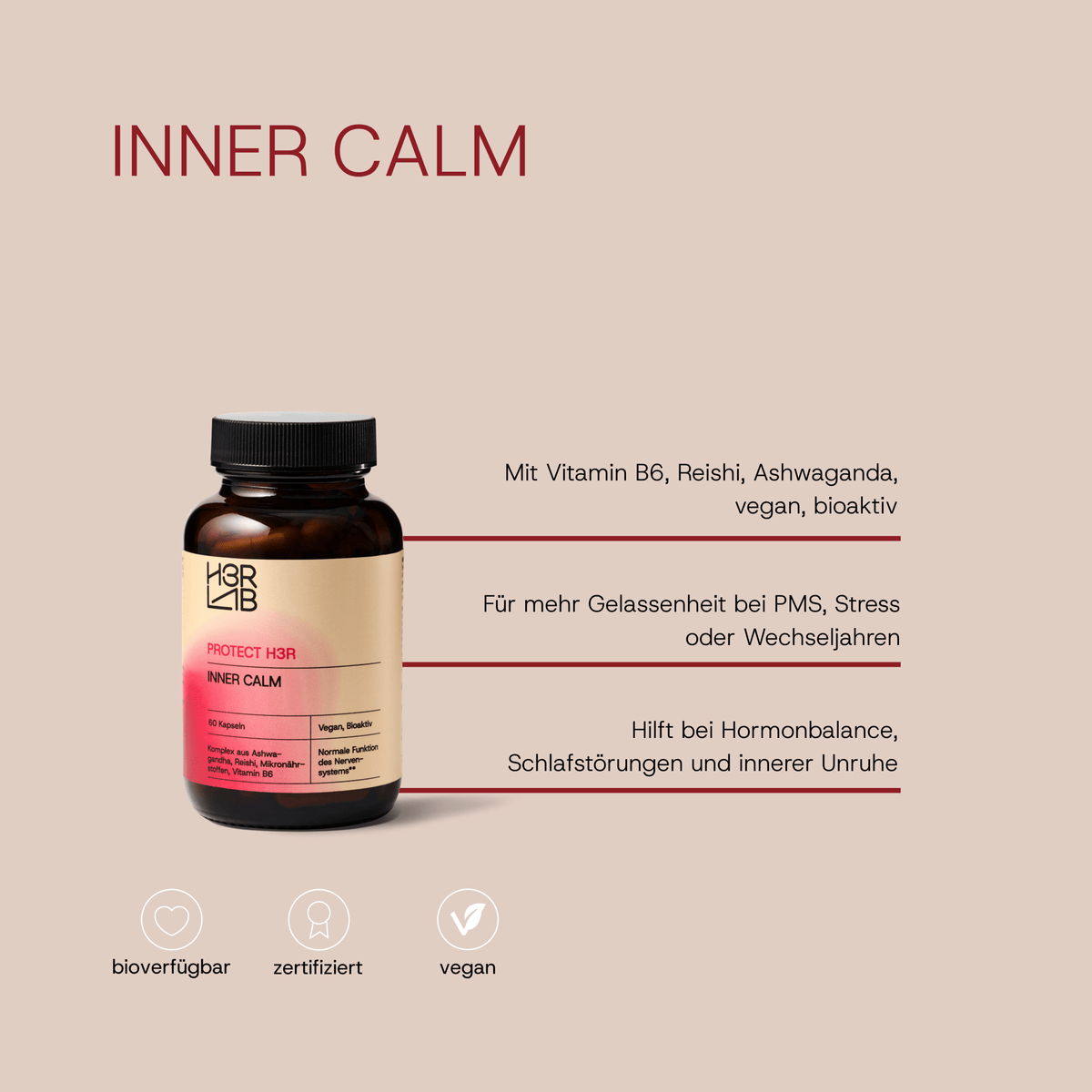 H3R LAB Stress Balance Bundle mit ätherischen Ölen und Entspannungsprodukten in einer weißen Verpackung.