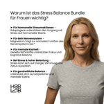 H3R LAB Stress Balance Bundle mit natürlichen Produkten zur Entspannung und Stressreduktion, in einer eleganten Verpackung.