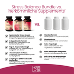 H3R LAB Stress Balance Bundle mit natürlichen Produkten zur Förderung der Entspannung und Stressreduktion.