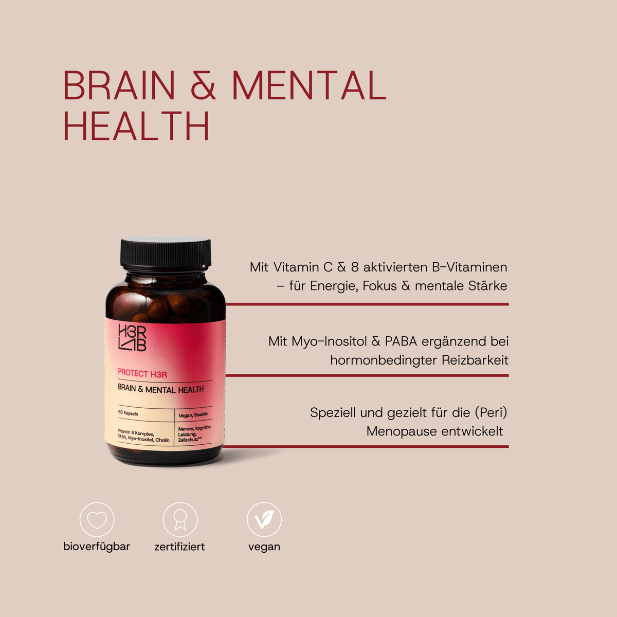 H3R LAB Stress Balance Bundle mit Entspannungsprodukten, entspannte Atmosphäre und natürliche Inhaltsstoffe sichtbar.