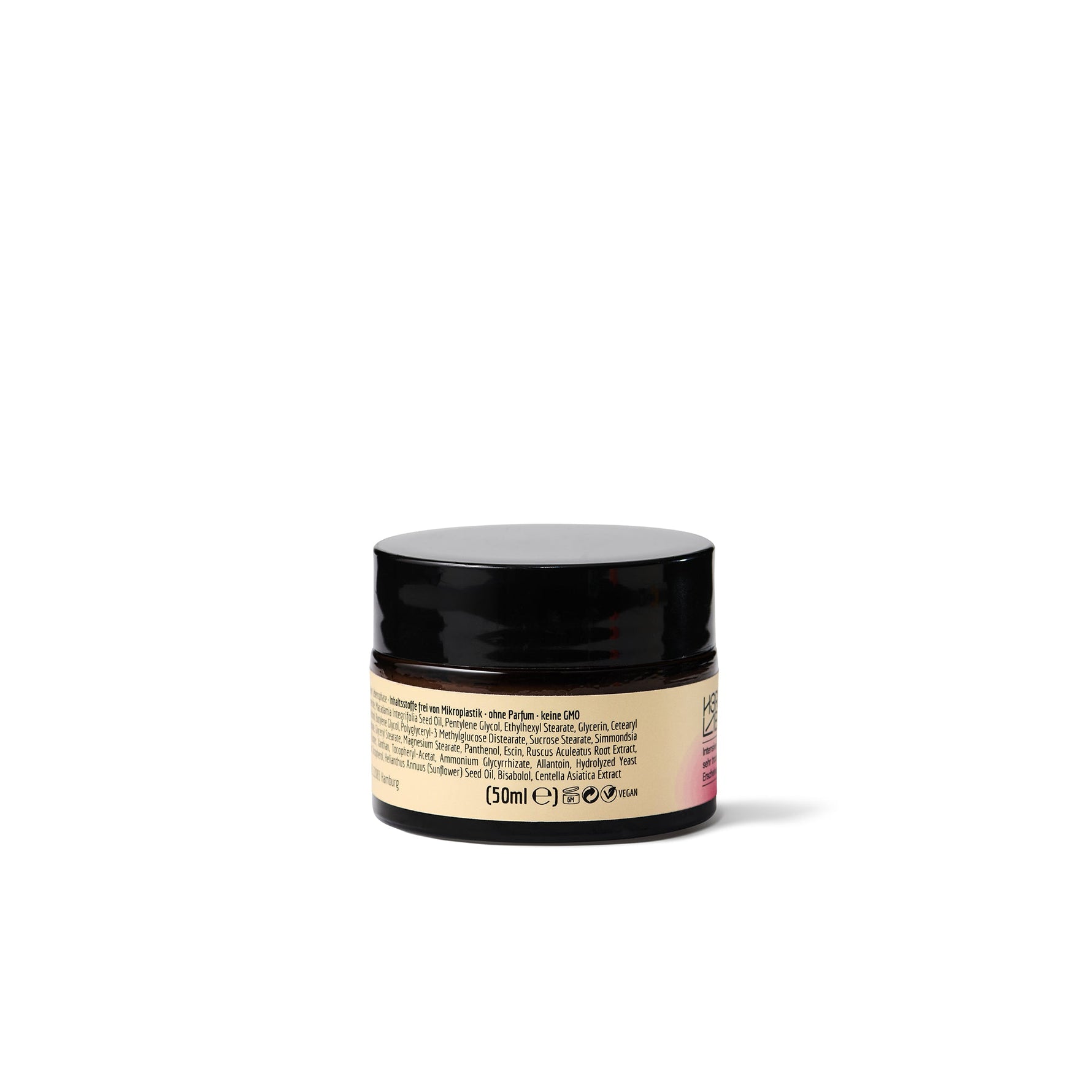 H3R LAB The Rich Cream mit Sheabutter in 50ml Glasbehälter, cremige Textur für intensive Hautpflege.