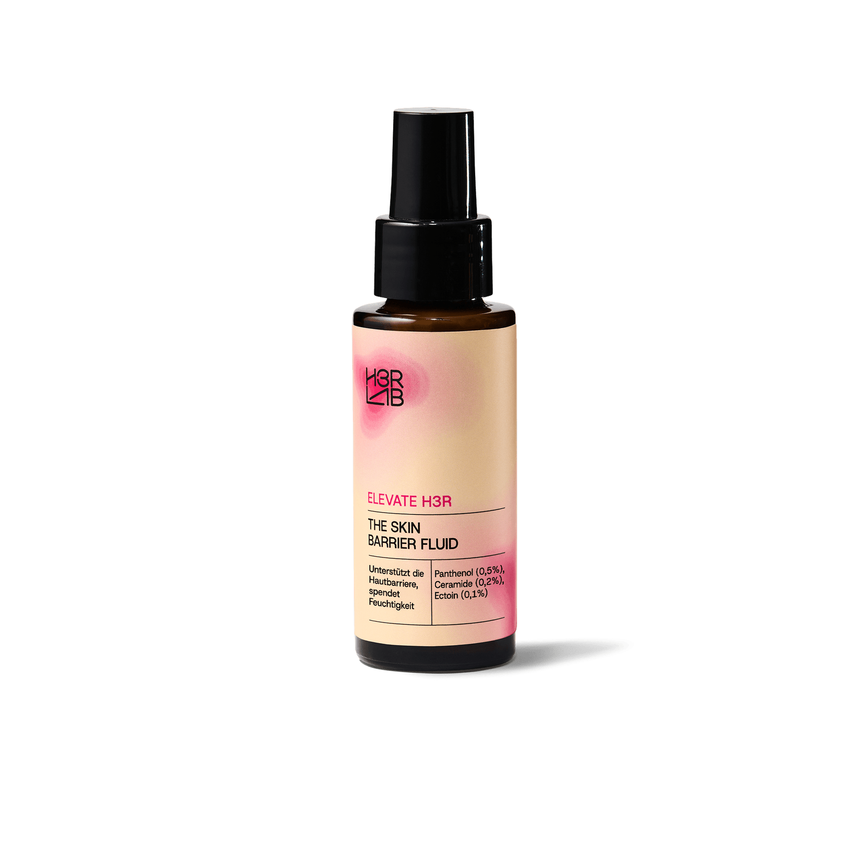 H3R LAB The Skin Barrier Fluid mit Ceramid und Ectoin, 50ml, flüssige Hautschutzpflege in einer weißen Flasche