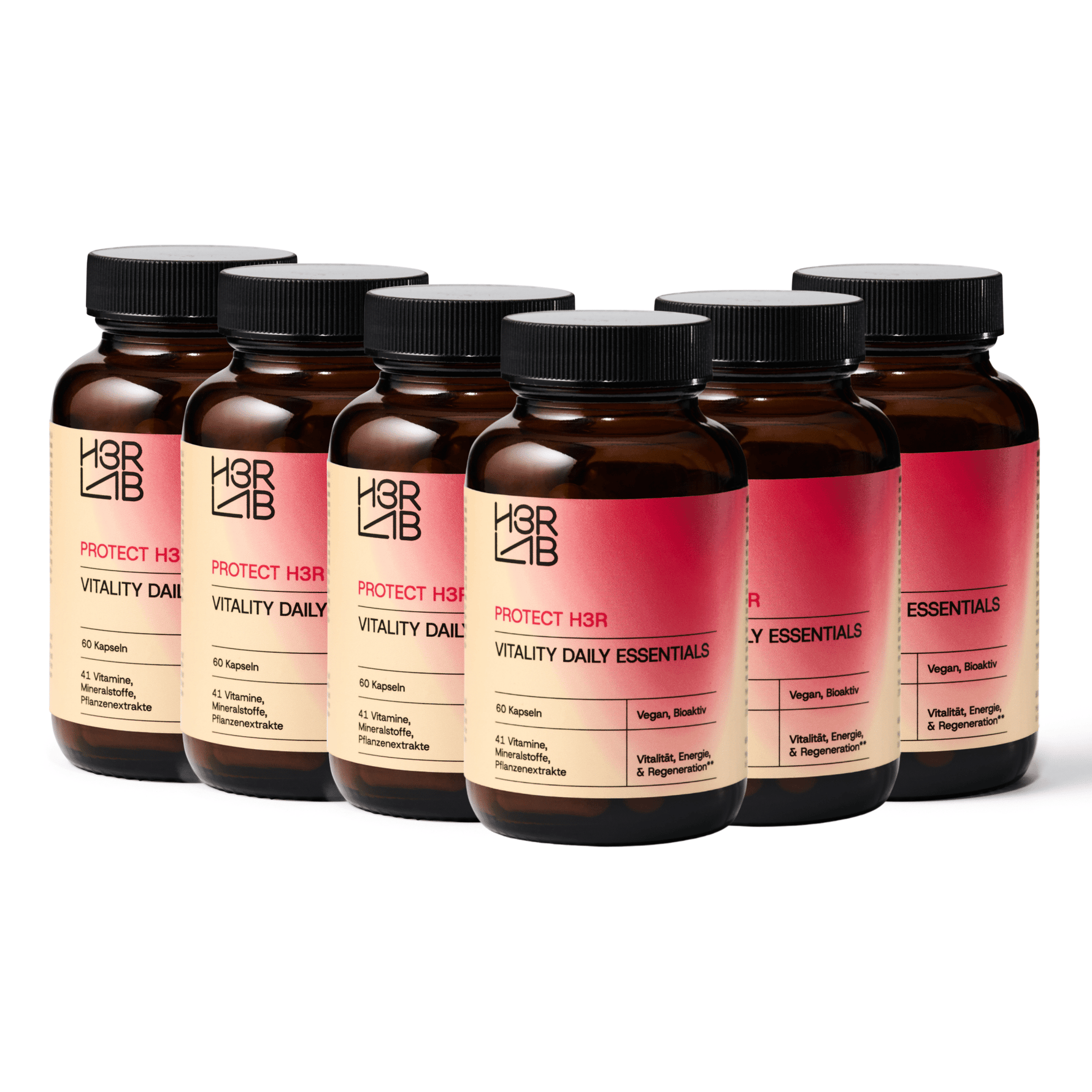 H3R LAB Vitality Daily Essentials, vitaminreiche Nahrungsergänzung in praktischer Packung, gesundes Supplement für den Alltag