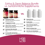 H3RLAB Zyklus & Darm Balance Bundle mit natürlichen Ergänzungen für einen ausgeglichenen Zyklus und Darmgesundheit