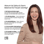H3RLAB Zyklus & Darm Balance Bundle mit natürlichen Nahrungsergänzungsmitteln für einen ausgeglichenen Zyklus und Darmgesundheit.
